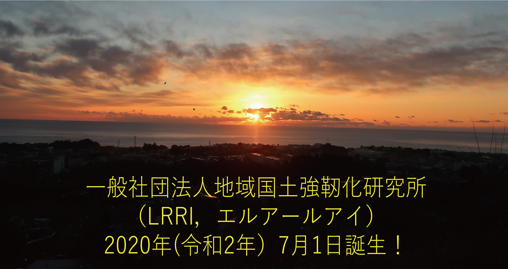 ー般社団法人地域国土強靭化研究所(LRRL,エルアールアイ)2020年(令和2年)7月1日誕生!